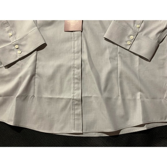 Red House RH Men’s 2XL Gray Long Sleeve Button Down Shirt Pocket Non-iron NWT! - Picture 3 of 12